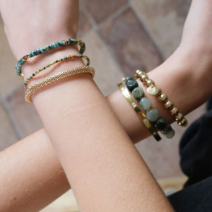 Body: Pure Steel Wild Nature Bracelet - Green + Gold