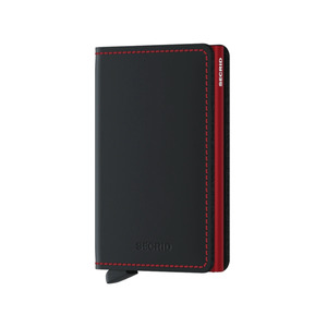 Slimwallet - Matte Black + Red