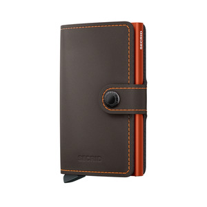 Miniwallet - Matte Truffle + Orange