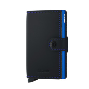 Miniwallet - Matte Black + Blue
