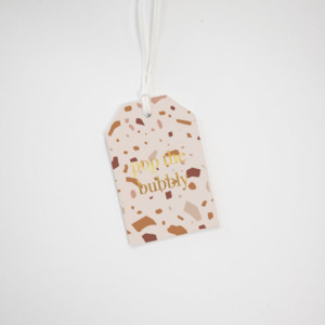Cards Wrapping: Gift Tag - Pop the Bubbly Terrazzo