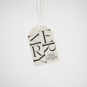 Cards Wrapping: Gift Tag - Merry + Bright