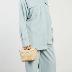 Rocco Crossbody - Raffia Stitched Weave