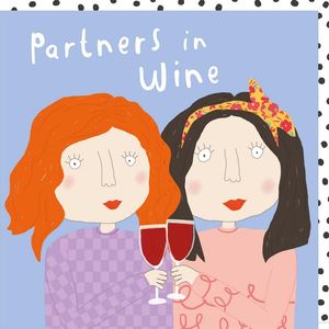 Partners in Wine Greeting Card