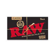 Rolling Papers: RAW Black Classic Natural Unrefined Rolling Papers