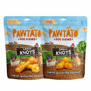 Pawtato Small Knots 150g & Large Knots 180g - The Vegan Petfood Company