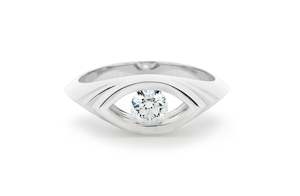 Engagement Rings: Wavelet: Brilliant Cut Diamond Solitaire Ring