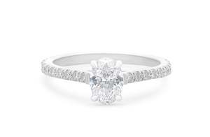 Belle: Oval Cut Diamond Solitaire Ring