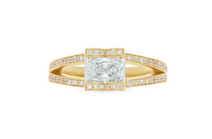 Engagement Rings: Corin: Radiant Cut Diamond Solitaire Ring