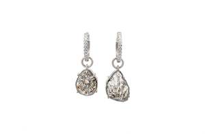 Diamond Slab Earring Enhancers in White Gold | 3.76ctw