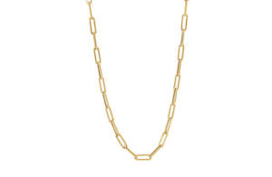 Pendants Necklaces: Paperclip Necklace in Yellow Gold