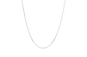 Pendants Necklaces: Fine Diamond Cut Curb Chain in Platinum
