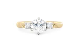 The Narrative Collection: Awa: Brilliant Cut Diamond Three Stone Ring