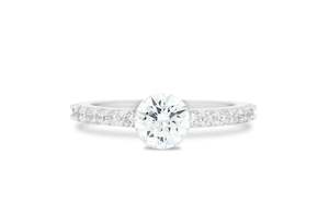 The Floeting® Diamond Ring with Diamond Set Band