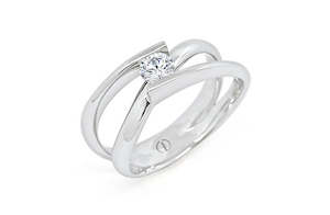 Inspired Collection: Infinity Delicate: Brilliant Cut Diamond Solitaire Ring