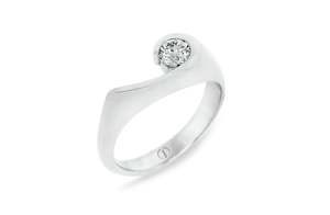 Inspired Collection: Patai Delicate: Brilliant Cut Diamond Solitaire Ring