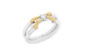 Inspired Collection: Tusk: Brilliant Cut Diamond Solitaire Ring