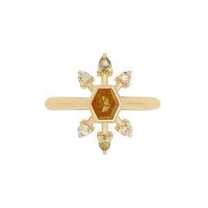 Inspiration Gallery: Firecracker: Orange Diamond Ring in Yellow Gold | 0.72ctw