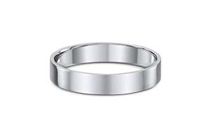 Mens Wedding Rings: Flat Profile Band in Titanium