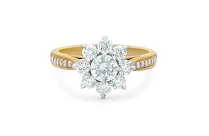 Halo Engagement Rings: Blossom: Brilliant Cut Diamond Halo Ring
