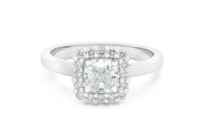Luminous: Cushion Cut Diamond Halo Ring