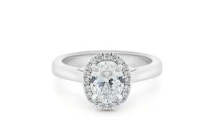 Luminous: Oval Cut Diamond Halo Ring