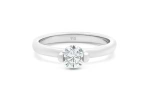 Modern Engagement Rings: Tulip: Brilliant Cut Diamond Solitaire Ring