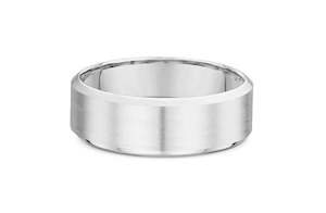 Classic Wedding Bands: Bevel Edge Band in Platinum