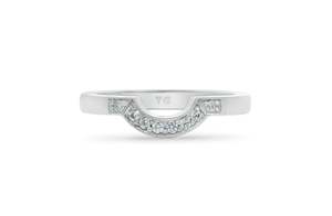 Classic Wedding Bands: Brilliant Diamond Set U' Shaped Ring