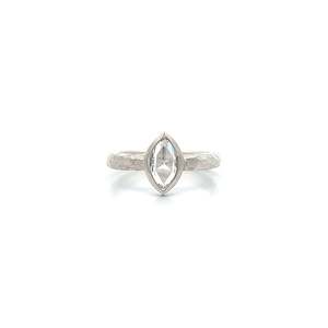 Dress Rings: Roman: Marquise Cut Diamond Solitaire Ring in Platinum | 0.67ct