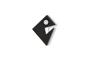 Mens Fine Jewellery: Cubist Pac-Man: Floeting® Diamond and Black Jade Brooch | 0.72ct