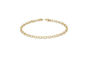 Oval Belcher Chain Bracelet in 9ct Gold