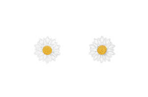 Botanical: Double Petal Daisy Stud Earrings