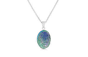 Botanical: Paua Enamel Pendant