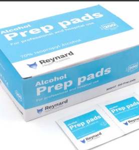 Products: Alcohol Swabs (200) 70% Isopropyl - Dual Fold Swabs - The Villa Retreat