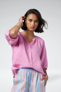 MADLY SWEETLY COLOURWHEEL BLOUSE - ROSE