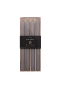 Candles Diffusers: FRENCH COUNTRY MAISON SET 4 TAPER CANDLES - LAVENDER VANILLA