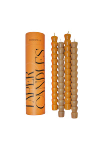 Candles Diffusers: TAPER CANDLES - GOLD 4PK