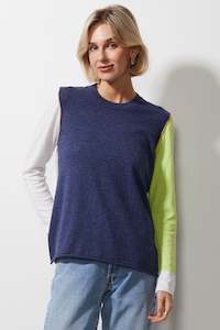 Z&P COLOUR BLOCK JUMPER - DENIM