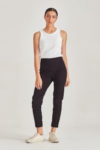 SILLS TORPEDO CUFFED HEPBURN PANT - BLACK