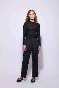 NERIS THE HEPBURN PANT - EBONY STRIPE
