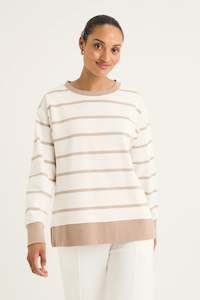 YARRA TRAIL INFINITY SWEAT - ECRU/SANDSTONE