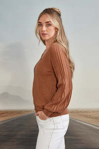 VERGE NINA SWEATER - CARAMEL