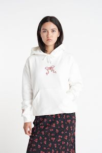 Womens Hoods Sweats: HUFFER RELAX HOOD 350/GIFTED - CHALK