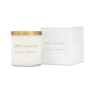 Candles Diffusers: LYTTLETON LIGHTS LEMONGRASS & GINGER CANDLE - LARGE