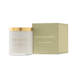 Sale Home Gift: LYTTLETON LIGHTS COCONUT & LIME CANDLE - MEDIUM