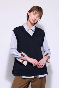 NERIS BACK STORY VEST - BLUE MOON