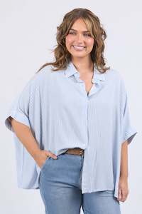 Elm: ELM LUNA SHIRT - DUSK BLUE/MARS STRIPE