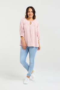 Zafina: ZAFINA HAZEL TOP - PINK CHECK