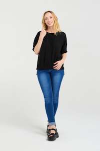 ZAFINA ELLA TOP - BLACK